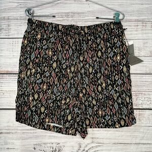 Royalty for Me Small Azteca Rayon Shorts Casual Flowy‎ Stretch Waist NEW
